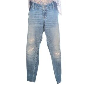 Integrity Women's Maternity Distressed Skinny Jeans 28R Medium Wash